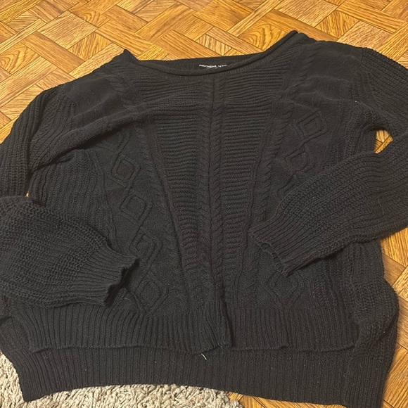 Philomena Petti Black Cable Knit Sweater - Picture 1 of 2